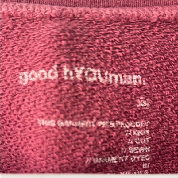 good hYOUman Pink Crew Neck Sweater Love Lives Here - Picture 2 of 2